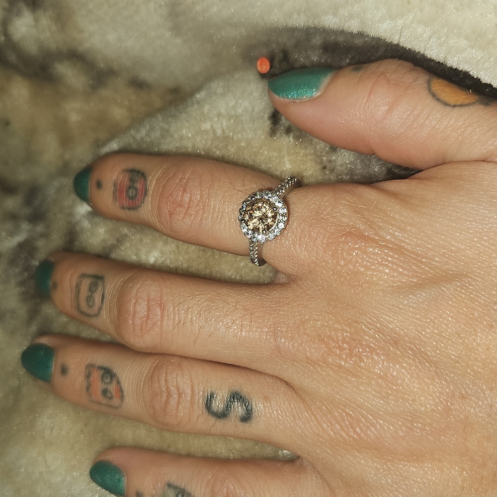 Pink gemstone ring